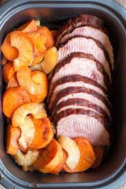 Slow Cooker Ham And Sweet Potatoes Recipe Slow Cooker Ham Recipes Food
