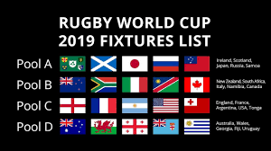 Rugby World Cup 2019 Schedule Time Table Japan Rugby World Cup World Cup Rugby