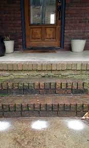 That concrete staircase is very heavy. Sinking Concrete Patio Stoop Repair Polylevel