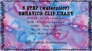 Free Watercolor Behavior Chart 5 Step By Kaleidoscope