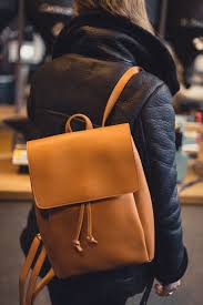 Modern Leather Backpack For Women Brauner Lederrucksack Mode Rucksack Rucksack Damen