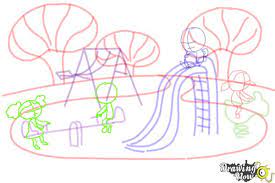 How To Draw Kids Playing In A Playground Drawingnow The very first time i saw it. to draw kids playing in a playground