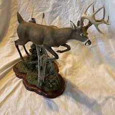 Lucky Leap Curtis Christensen Danbury Mint Deer Scenery Arrow Leaping Fence 