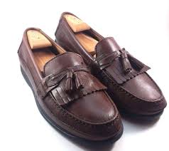 Dockers Mens Tassel Loafers Shoes 10m Leather Brown Kiltie Slip On Dress Formal Mens Tassel Loafers Tassel Loafers Shoes