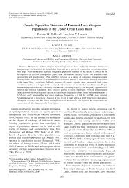 Pdf Genetic Population Structure Of Remnant Lake Sturgeon