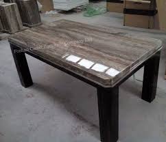 See more ideas about wooden dining tables, wood table, rustic furniture. Luxury Simple Disign Wooden Legs With Travertine Top Dining Table For 8 Seaters From China Stonecontact Com