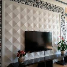 Revestimento 3d Para Parede De Poliestireno Salina Branco Vem Com 4 Pecas De 50x50cm Leroy Merlin Placas De Revestimento Revestimento 3d Painel Decorativo