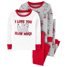 Baby boy valentine clothes, 1st valentine's black raglan set. Baby Boy Carter S 4 Piece Valentine S Day Sloth Pajama Set