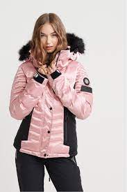 Womens Superdry Pink Lux Snow Jacket Pink Coats Jackets Women Jackets For Women Jackets