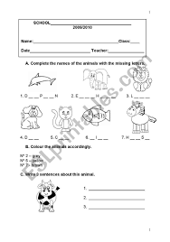Primary writing paper landscape paper educational tool for. Test Paper Primary School 3rd Grade 01 03 10 Esl Worksheet By Manuelanunes3