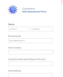 Coronavirus Self Assessment Form Template Jotform