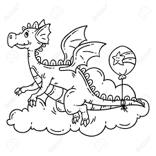 Character dino dana coloring pages : Cute Cartoon Flying Dragon Isolated Objects On White Background Royalty Free Cliparts Vectors And Stock Illustration Image 94283480