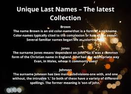 List of the most common surnames starting with s in the u.s. Last Name Unique Surname List