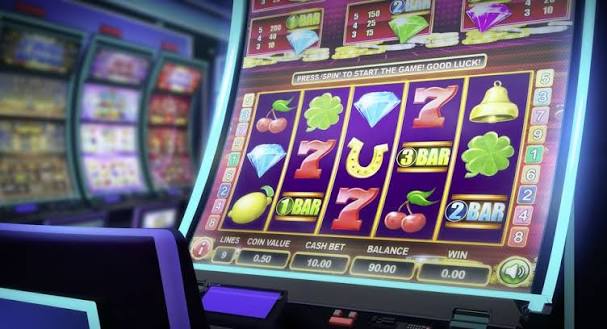 Ilustrasi jenis-jenis mesin slot kasino klasik dan modern