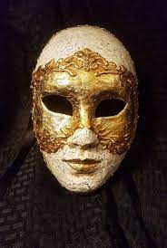 Mask Full Face Mask Venetian Mask Masquerade Gold Leaf Mask Vintage Mask Antique Mask Cracked Paper Face Mask Gold Mask Masks Masquerade