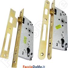 Serratura Da Infilare Per Porte Interne In Legno 2 Mandate Ottone Cisa