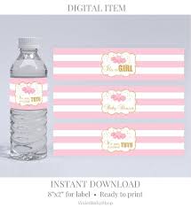 You can also use these to label any jars, bottles or pouches that you are using to give your baby shower favors. Water Bottle Label Template Printable Baby Shower Mineral Water Bottle Label Water Bottle Labels Baby Shower Water Bottle Labels Template Bottle Label Template