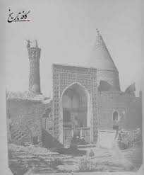 نمائی از گنبد غازان خان و منار بسطام در دوره ناصری