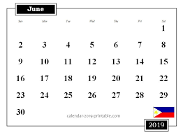 Philippines 2019 June Calendar February Calendar Printable Calendar Template Printable Calendar