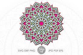 Download Layered Mandala Svg 3d Mandala Svg Papercraft Templates By Artisan Craft Svg Thehungryjpeg Com