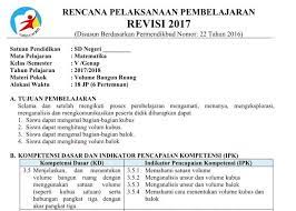 Pemetaan kd kelas 1,2,3,4,5 dan kurikulum 2013 revisi, pemetaan kompetensi dasar adan kompetensi inti k13 revisi 2018 untuk. Rpp Volume Bangun Ruang Sd Kelas 6 Silabus Rpp
