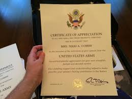 And express appreciation to their spouses. Steven Combs Army Retirement Package Army Retirement Certificate Of Appreciation Army