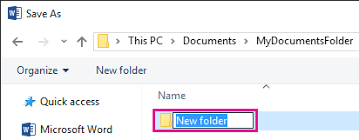 Under save as, select where you want to create your new folder. Create A New Folder Word