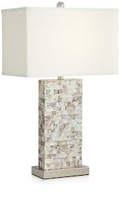 Product Of The Day Pacific Coast Lighting Mosaic Tiles Shimmer With Iridescence In This The Mother Of Pearl Lamp By Kathy Irelan Lamp Table Lamp Home Accents