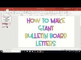 Check spelling or type a new query. How To Make Giant Bulletin Board Letters Youtube