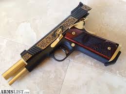 1911 Pistol Black And Gold Armslist Kimber Talo Diamond Grade With 24k Gold Badass Guns Guns Guns And Ammo