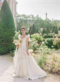 Musee Rodin Wedding Paris Garden Wedding France Film Photography Wedding Dresses Romantic French Wedding Dress Paris Wedding