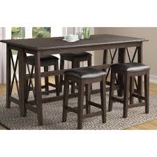 5 Piece Counter Height Drop Leaf Dining Set In 2020 Counter Height Dining Table Solid Wood Dining Set Nook Dining Set