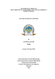 She asked him what he had decided to do. Doc A Report About English For Specific Purposes In Vocational High School 3 In Padang Iin Widya Lestari Academia Edu