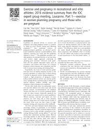 Pdf Exercise And Pregnancy In Recreational And Elite