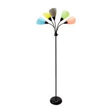 The product images have props used for illustrative purposes. Mainstays 5 Light Multi Head Floor Lamp Black With Multi Color Shade Walmart Inventory Checker Brickseek