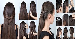 Gather all your hair at the base of the neck and secure it with for this hairstyle, simply grab three sections of hair on both sides and braid. 14 Simple Diy Hairstyles For Gowns