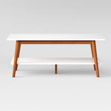 Amherst Mid Century Modern Two Tone Coffee Table White Brown Project 62 Mid Century Modern Coffee Table Mid Century Modern Side Table Coffee Table White