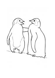 Ausmalbild Kaiserpinguin Babies Zum Ausdrucken