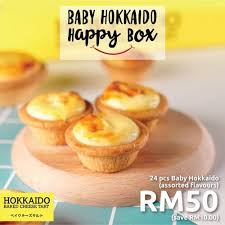 Hokkaido baked cheese tart is part of a malaysian company called secret recipe. 9 Dec 2019 Onward Hokkaido Baked Cheese Tart Baby Hokkaido Happy Box Promotion Everydayonsales Com