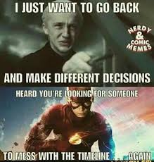 Before Barry Messed With The Timeline In Season 3 Julian Was Draco Malfoy The Time Line After Flashpoint Dr Flash Funny The Flash Grant Gustin Julian Albert