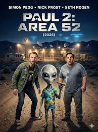 Movie - "🎬 Paul 2: Area 52 (2026) 👉 Simon Pegg, Nick Frost, Seth Rogen  The foul-mouthed alien in the universe returns for another wild adventure.  Paul 2: Area 52 ramps up