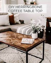 The magnussen t1124 darien wood lift top coffee table provides a tremendous amount of space, making picking up for unexpected company a matter of moments. 30 Diy Herringbone Coffee Tabletop Crafted By The Hunts