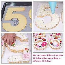 Neat free printable templates with quite a number of uses. Selftek 0 9 16 Inch Number Cake Molds Diy Baking Cake Stencils Templates With 6 Icing Tips Switch Nozzle And Pastry Bags For Wedding Birthday Anniversary Pricepulse