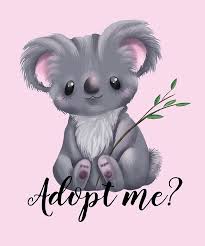 Adopt A Koala Nursery Decor Pillow Cover T Shirt Print Koala Illustration Koala Pink Baby Room