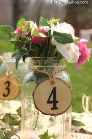 Wedding Table Number Tokens Plaques Mason Jar Numbers Decor Rustic Table Seating Display Rustic Wedding Centerpieces Wedding Table Display Wedding Table Numbers
