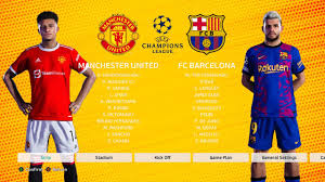Bruno miguel borges fernandes plays for english league team manchester united and the portugal national team in pro evolution soccer 2021. Pes 2021 Manchester United Vs Barcelona Feat Raphael Varane Sancho Scored 2 Goals Pes 2022 Mod Youtube