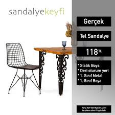 Siyah Tel Sandalye Sandalye Tasarim Siyah