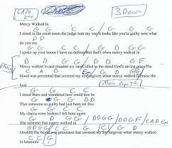 Mercy Walked In Guitar Chord Chart Capo 2nd Fret Guitar Chord Chart Guitar Chords Mercy