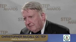 Christopher McCall QC TEP wins the Lifetime Achievement Award at STEP  Private Client Awards 2015/16
