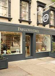 More blue than black, railings is a softer alternative to black which is particularly suited to the ironwork it takes its name. New York Upper East Side Farrow Ball Showroom In 2021 Shop Signage Shop Front Design Signage Design